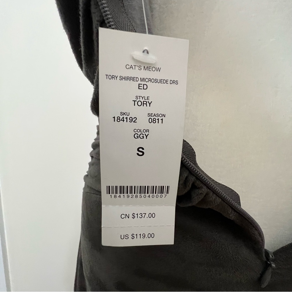 Bebe Tory Shirred Microsuede Dress - Picture 10 of 13